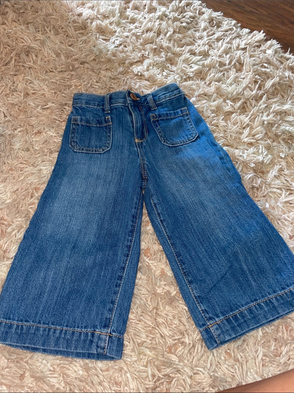 Wide-Leg Kids Denim Jeans in Blue